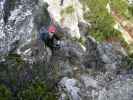 Henngrat-Klettersteig: Daniela in der Variante 'Da' Luftig' (29. Sept.)