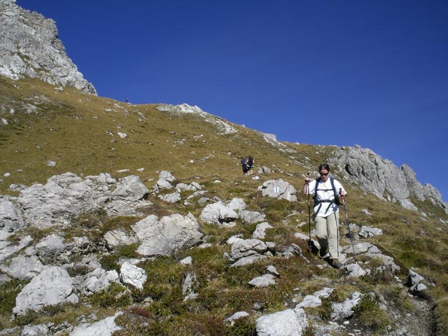 Daniela zwischen Karegg und Auenfeldsattel