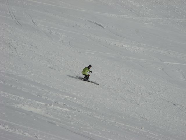 Marlies auf der Abfahrt 'Zur Dreisesselbahn'