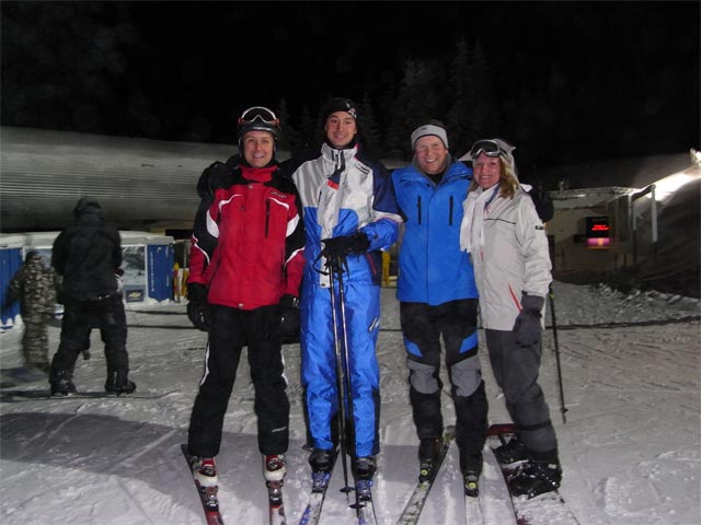 Ich, Robert, Michael und Doris bei der Bergstation der Zau[:ber:]g Kabinenbahn