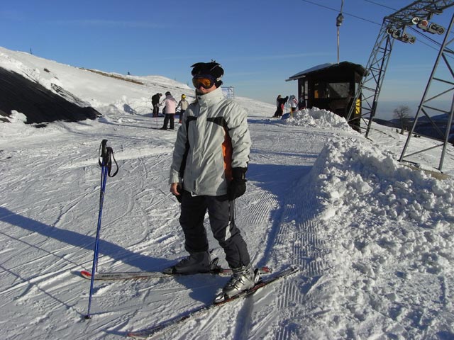 Daniela bei der Bergstation 