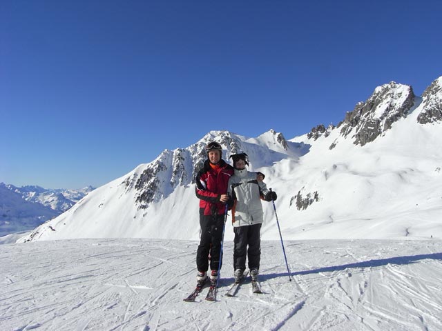Ich und Daniela bei der Bergstation der Kapallbahn (27. Dez.)
