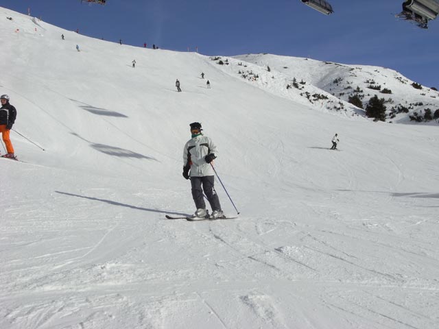 Daniela auf der Steinmähderabfahrt (28. Dez.)