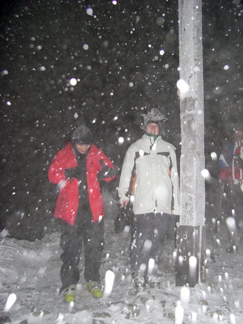 Irene und Daniela am Unterberg, 1.342 m (31. Dez.)