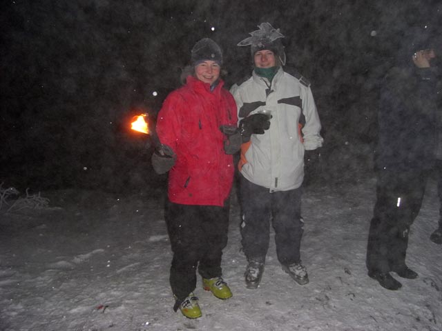 Irene und Daniela am Unterberg, 1.342 m (1. J&auml;n.)