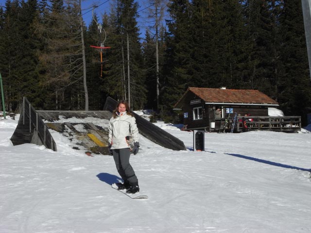 Doris bei der Bergstation des Thonhoferlifts