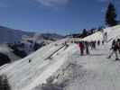 bei der Bergstation der Hahnenkammbahn (10. Feb.)