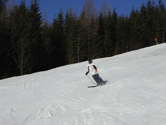 Daniela auf der Rennpiste