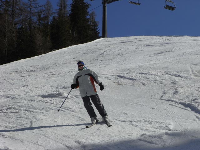 Daniela auf der FIS-Abfahrt