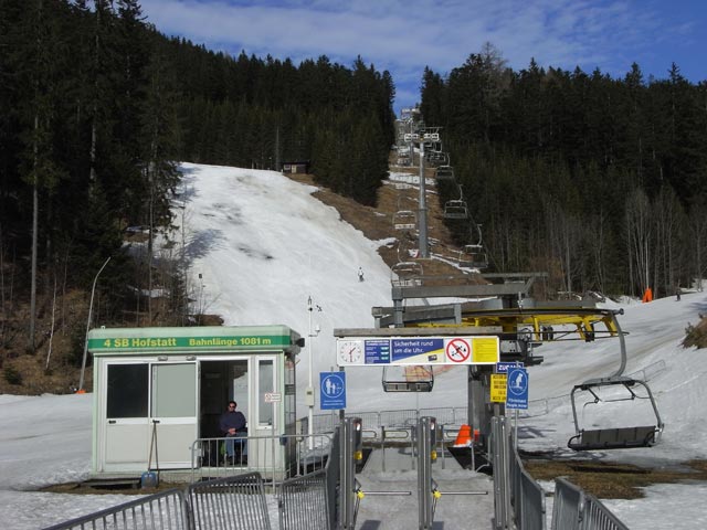 Talstation des Vierer-Sessellifts Hofstatt, 989 m