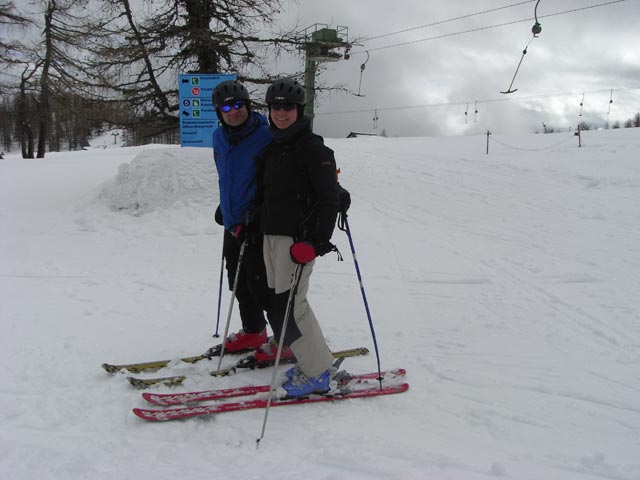 Andreas und Marlies bei der Bergstation des Eisentallifts