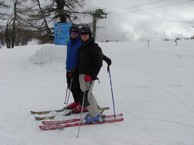 Andreas und Marlies bei der Bergstation des Eisentallifts