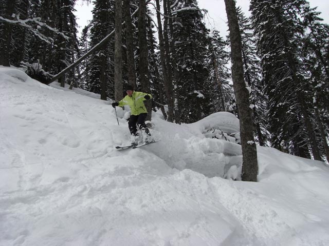 Ulrike neben der Brachkogelabfahrt