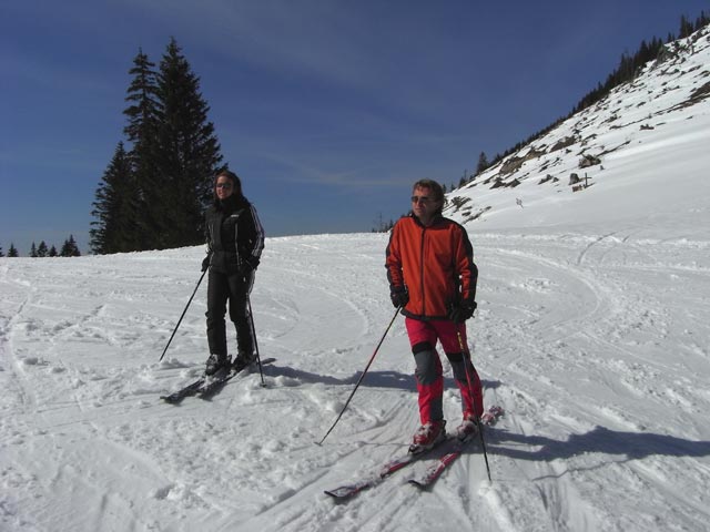 Marion und Michael auf der Brachkogelabfahrt