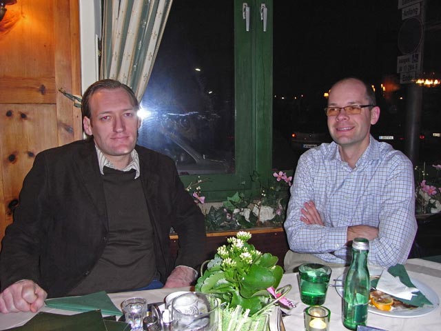 Erich und Christian im Hotel-Restaurant Bergwirt