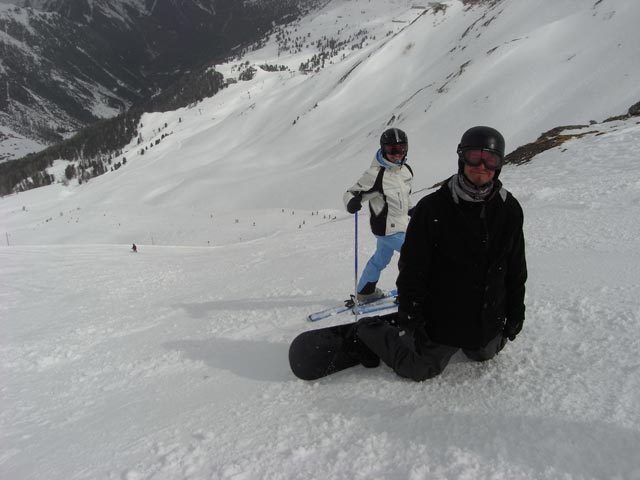 Mama und Markus auf der Piste 35 (11. Apr.)