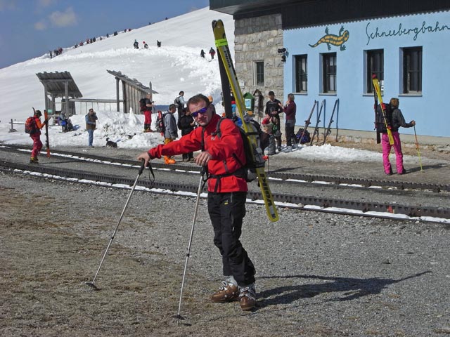 Andreas im Bahnhof Hochschneeberg, 1.792 m