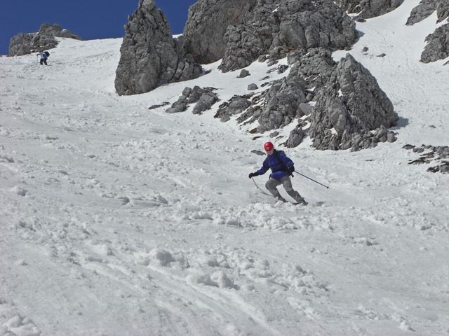 Daniela in der Einfahrt der Breiten Ries