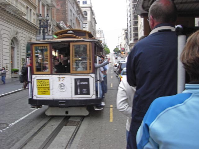 Cable Car in der Powell Street in San Francisco (10. Mai)