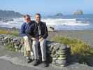 Papa und ich am Wilson Creek Beach im Redwood National Park (12. Mai)