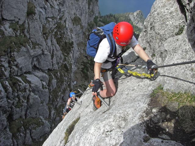 Traunsee-Klettersteig: Irene und Daniela (25. Mai)
