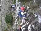 Traunsee-Klettersteig: Irene und Daniela im Einstieg (25. Mai)