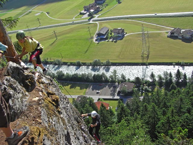 Zimmereben-Klettersteig: Ausstieg des Pfeilers 'Morgensonne'