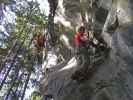 Zimmereben-Klettersteig: Axel und Martina im Überhang