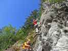 Zimmereben-Klettersteig: Axel und Martina am Pfeiler 'Morgensonne'