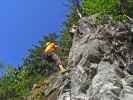 Zimmereben-Klettersteig: Axel und Martina am Pfeiler 'Morgensonne'