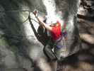 Zimmereben-Klettersteig: Martina in der Einstiegsprüfung