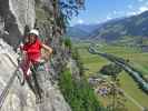 Zimmereben-Klettersteig: Martina nach der Schlüsselstelle