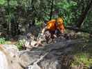 Huterlaner-Klettersteig: Axel im 'Hin und her'