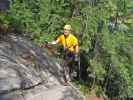 Huterlaner-Klettersteig: Axel im 'Hin und her'