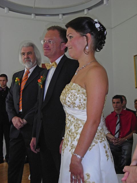 Robert und Monika im Schloss Hunyadi