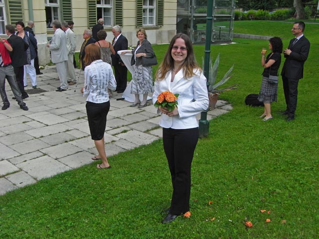 Daniela im Schloss Hunyadi
