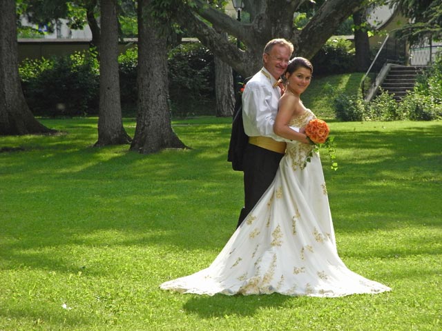 Robert und Monika im Schloss Hunyadi