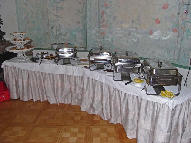 Buffet im Schloss Hunyadi