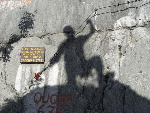 Via Ferrata Che Guevara: Einstiegstafel