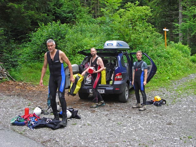 Josef, Helmut und Christian in Unternölbling (8. Juli)