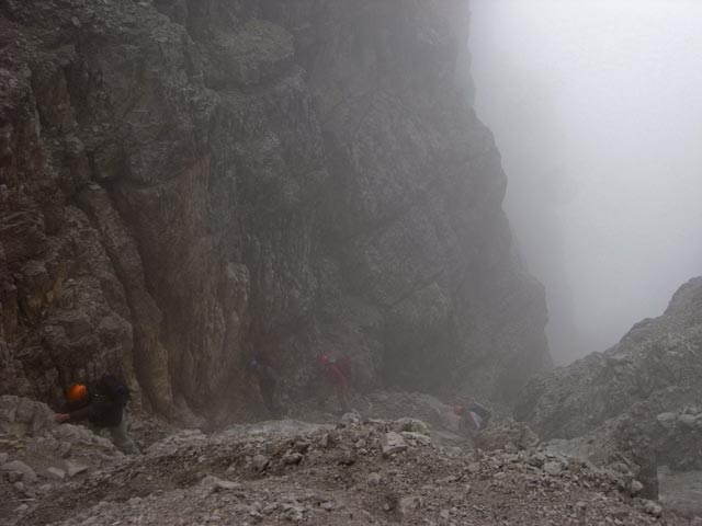Normalweg Westliche Zinne: Erich, Helmut, Doris und Agnes (9. Juli)
