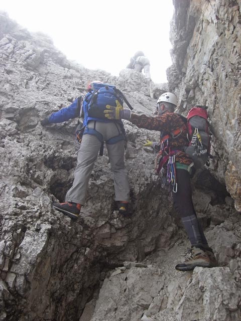 Normalweg Westliche Zinne: Daniela und Josef (9. Juli)