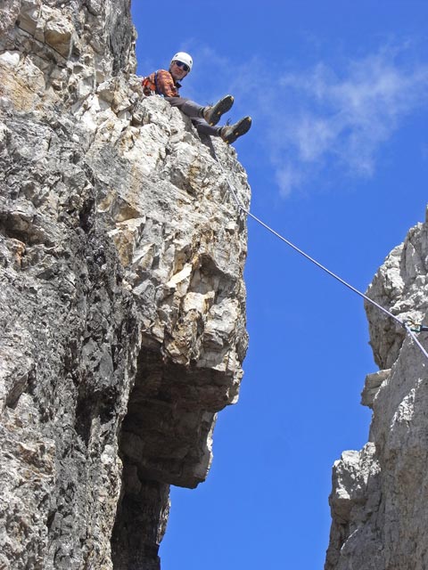 Normalweg Westliche Zinne: Josef nach der Schlüsselstelle (9. Juli)