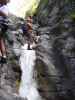 Galitzenklamm-Klettersteig: Daniela auf der zweiten Seilbrücke (5. Juli)