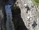 ÖTK-Klettersteig Pirkner Klamm: Norbert und Christian zwischen zweiter und dritter Seilbrücke (6. Juli)