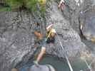 ÖTK-Klettersteig Pirkner Klamm: Christoph auf der vierten Seilbrücke(6. Juli)