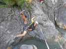 ÖTK-Klettersteig Pirkner Klamm: Christoph auf der vierten Seilbrücke(6. Juli)