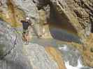 ÖTK-Klettersteig Pirkner Klamm: Christoph beim Regenbogenfall (6. Juli)