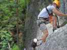 Koflwand-Klettersteig: Christoph und Christian nach der Seilbrücke (6. Juli)