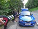 Agnes, Brigitte und Christoph auf der Gailbergstraße (11. Juli)